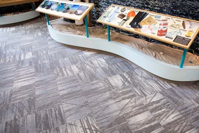 Georgia Sea Turtle Center - Carpet Tile | Data Tide - Aqua Rhythm