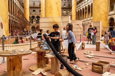 National Building Museum — The Playground — HERO Rubber Made with Nike Grind – Original Colorways – 738 Dream, 368 Pulse, 242 Spark and 333 Ignite