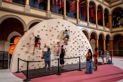 National Building Museum — The Playground — HERO Rubber Made with Nike Grind – Original Colorways – 738 Dream, 368 Pulse, 242 Spark and 333 Ignite