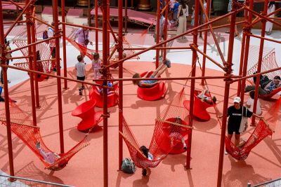 National Building Museum — The Playground — HERO Rubber Made with Nike Grind – Original Colorways – 738 Dream, 368 Pulse, 242 Spark and 333 Ignite