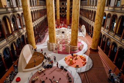 National Building Museum — The Playground — HERO Rubber Made with Nike Grind – Original Colorways – 738 Dream, 368 Pulse, 242 Spark and 333 Ignite
