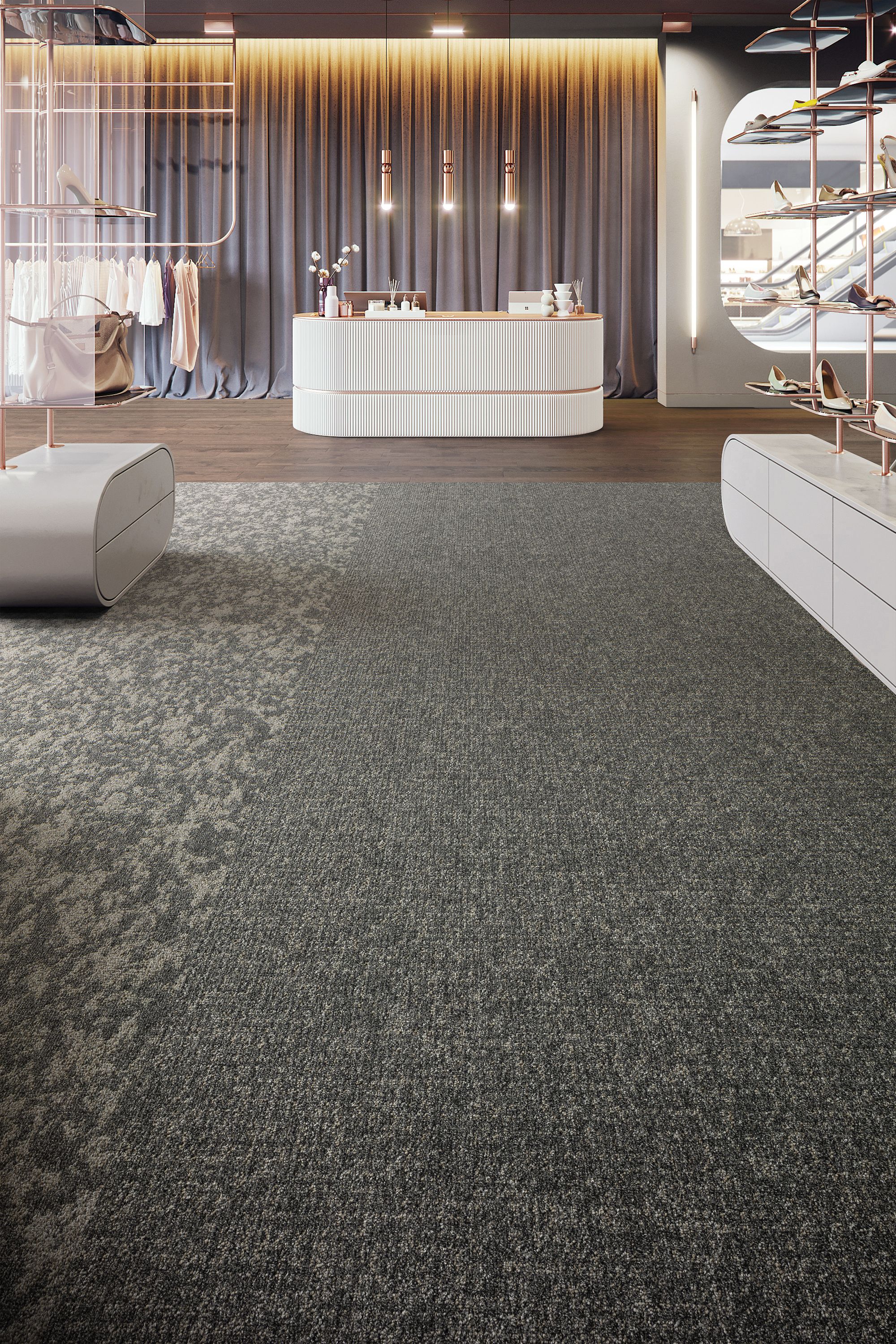 Broadloom Carpet Moss Moderne Tweed Mohawk Group