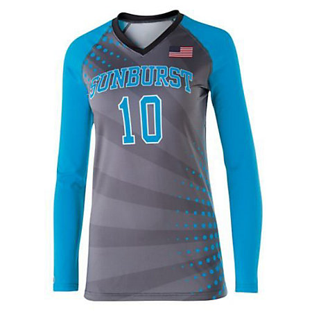 volleyball jersey sleeve sublimated ladies