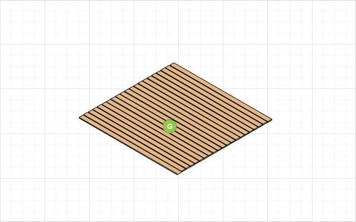 Muster der Holzmaserung der Trex Accents Terrassendielen aus Verbundmaterial in Saddle