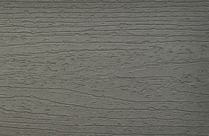 Muster von Trex Enhance Terrassendielen aus Verbundmaterial in Clam Shell/Grau