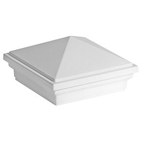 Trex DeckLighting pyramid post cap light in Classic White