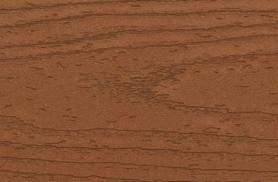 Muster von Trex Enhance Terrassendielen aus Verbundmaterial in Saddle