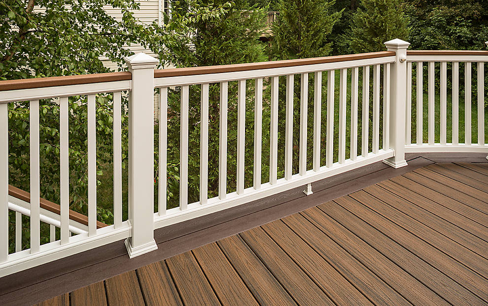 trex select railing with cocktail rail