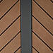 Detail der Maserung von Trex Enhance Terrassendielen aus Verbundmaterial in Beach Dune/Braun und Clam Shell/Grau 