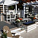 Trex Transcend decking and outdoor furniture creates a functional outdoor living space in this luxury deck design.