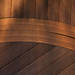 A detailed look at how curves and angles of Trex decking interact to create visual interest.