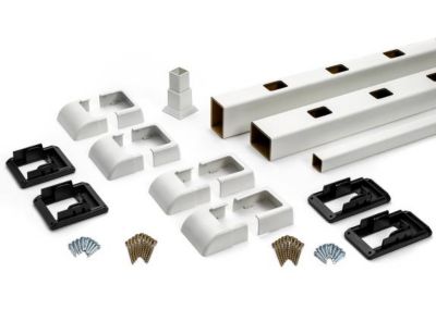 Trex Select railing and baluster kit in Classic White as used in the Cabin Collection