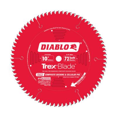 Lame Trex de 254 mm (10 po) pour découper les matériaux de terrasses en bois composite