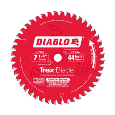 Lame Trex de 177 mm (7 po) de diamètre pour découper les matériaux de terrasses en bois composite