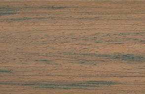 Swatch of Trex Enhance composite decking in Toasted Sand