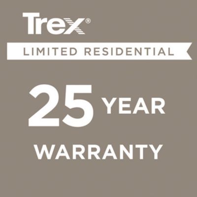 Trex ofrece una Garantía residencial limitada de 25 años sobre todos los productos Trex.