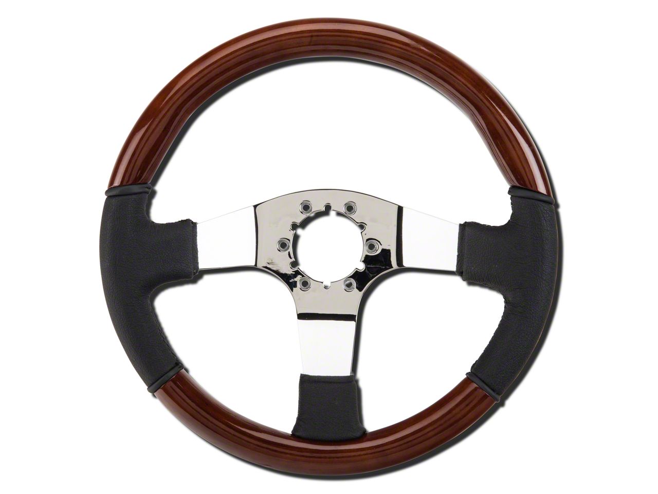 Wood & Leather Mustang Steering Wheel (79-04 All) - Free Shipping