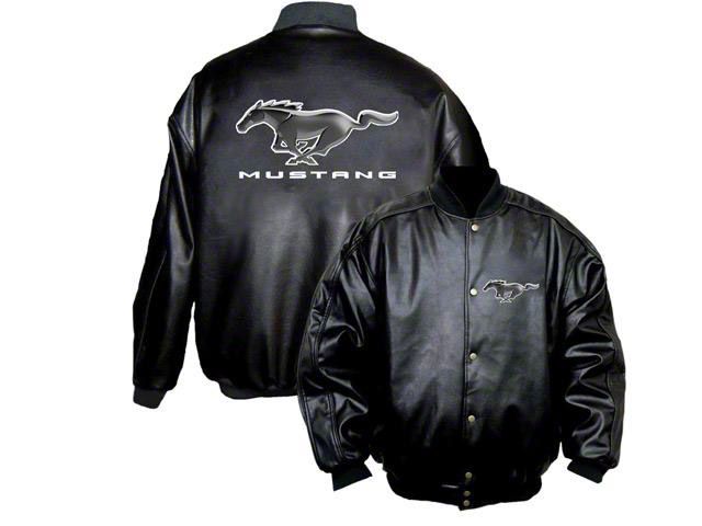 Faux leather ford mustang racing jacket #3