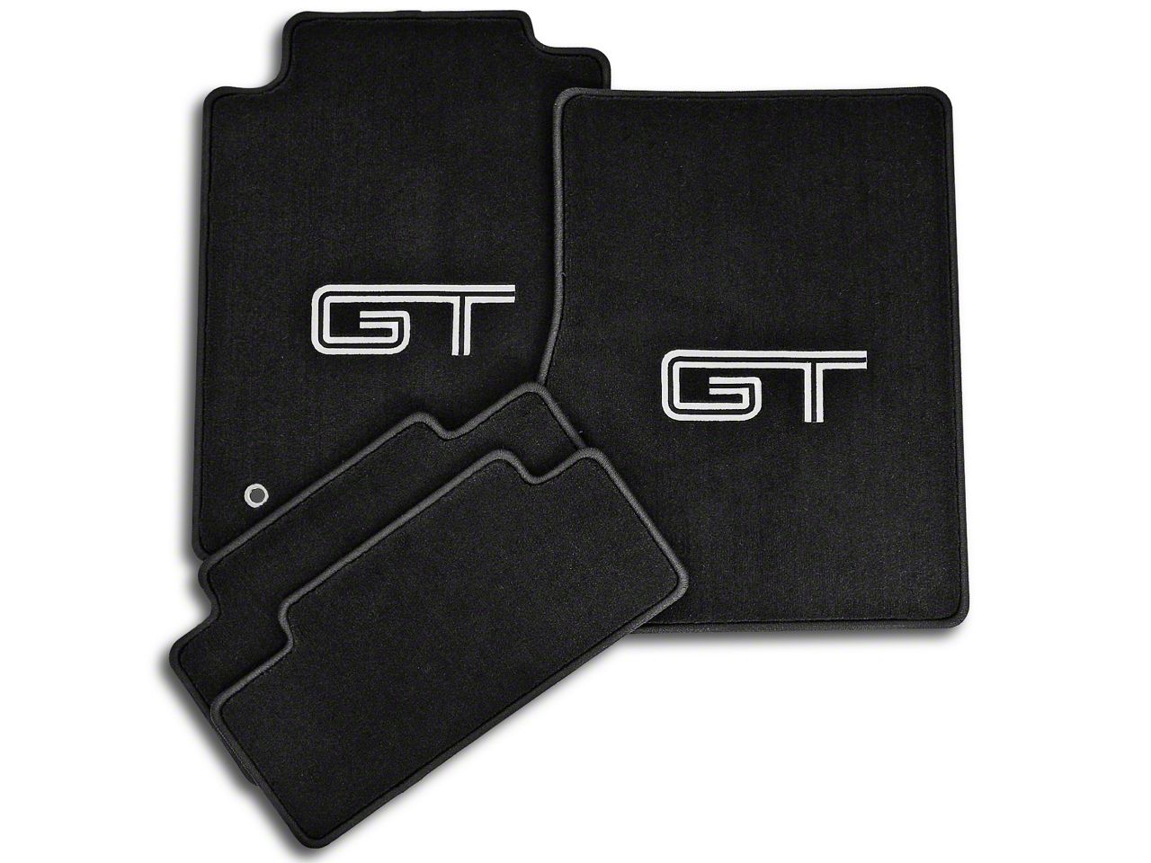 Black Floor Mats - Silver & Black GT Logo (05-10 All)