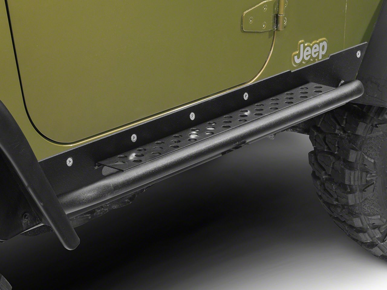 Barricade Wrangler Rocker Guards with Side Step J100294 (97-06 Wrangler ...