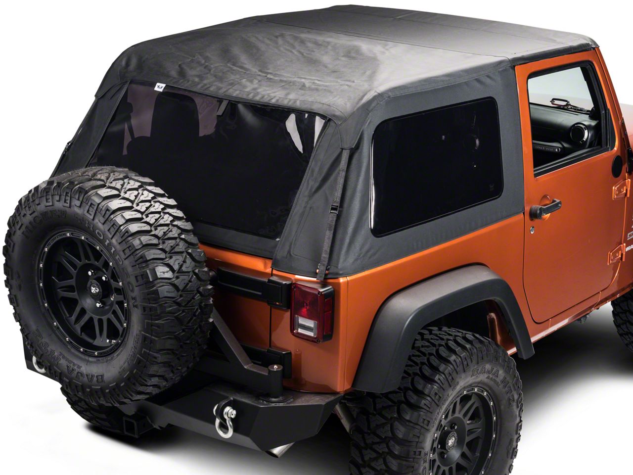 Rampage Frameless Trailtop Wrangler Soft Top Kit, Black Diamond ...