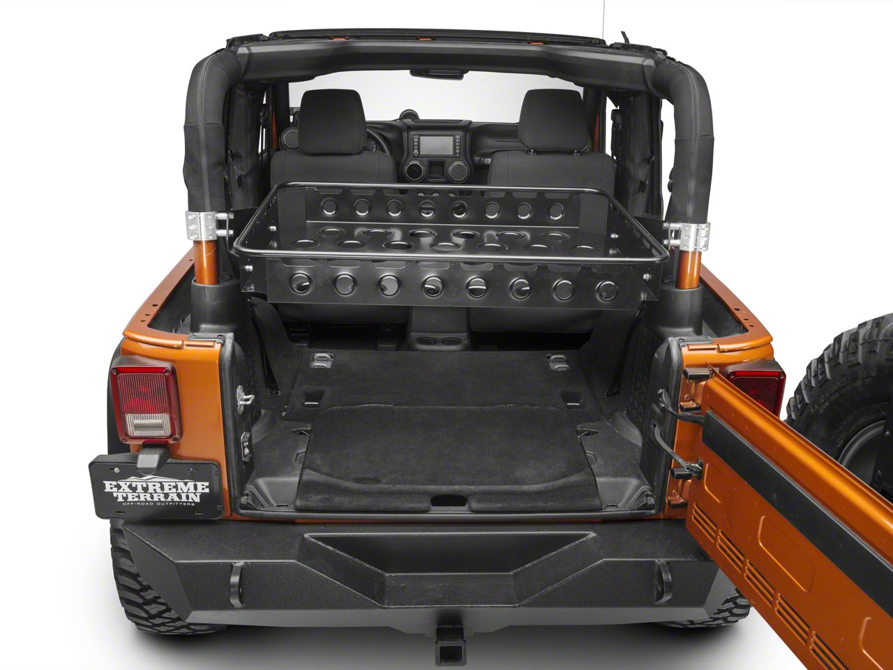 Synergy Wrangler Rear Cargo Roll Bar Storage Basket 5611-BK (07-17 ...