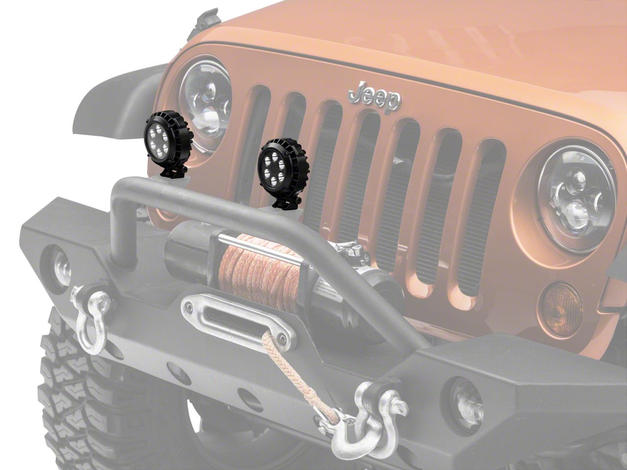 KC HiLiTES Wrangler 4 in. Lzr Led Lights 300 (87-17 Wrangler YJ, TJ, JK ...