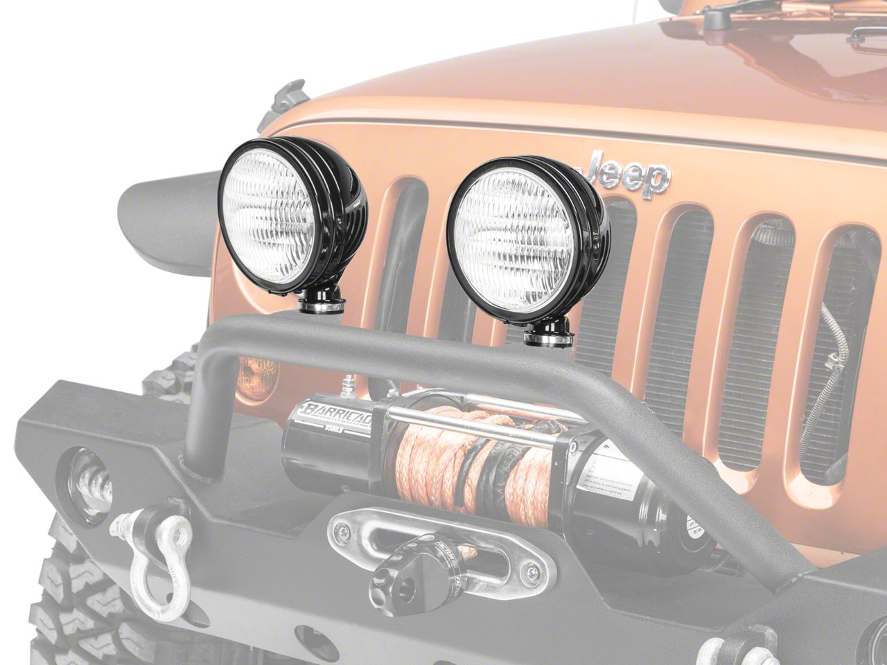 KC HiLiTES Daylighter Wrangler Light, Flood, Black (Universal ...