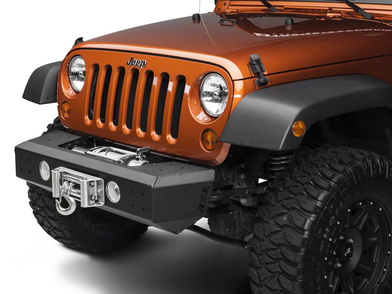 Rough Country Wrangler Winch Bumper 1054 (07-17 Wrangler JK) - Free ...