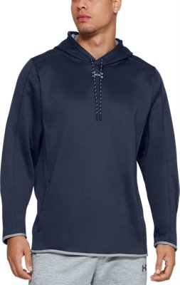 Under Armour Men’s Fleece Double Threat Navy Blue Hoodie Size Medium $60