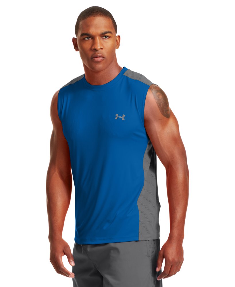 Under Armour Men's HeatGear ArmourVent; Sleeveless Training T-Shirt | eBay