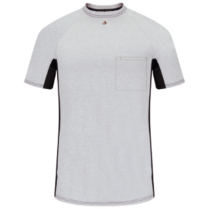 DOUBLE LAYER MESH COTTON TEE - White