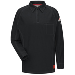 black long sleeve polo