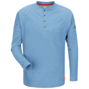 blue long sleeve henley