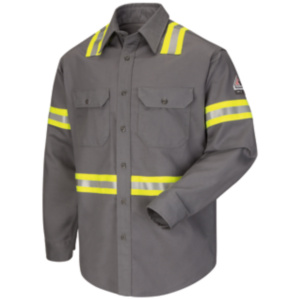 grey enhanced visibility long sleeve shirt