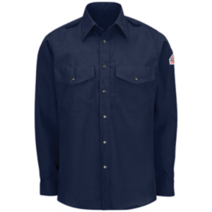 navy snap front uniform shirt
