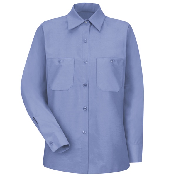 light blue womens industrial work shirt