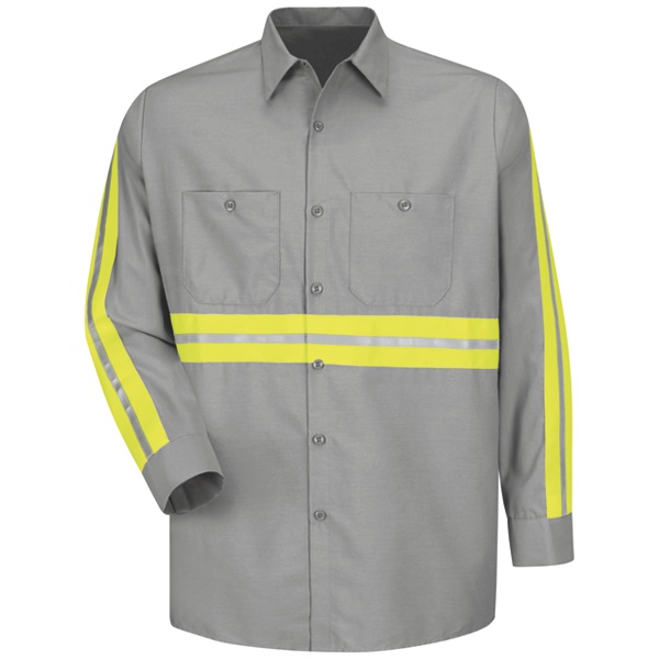 grey enhanced visibility work shirt