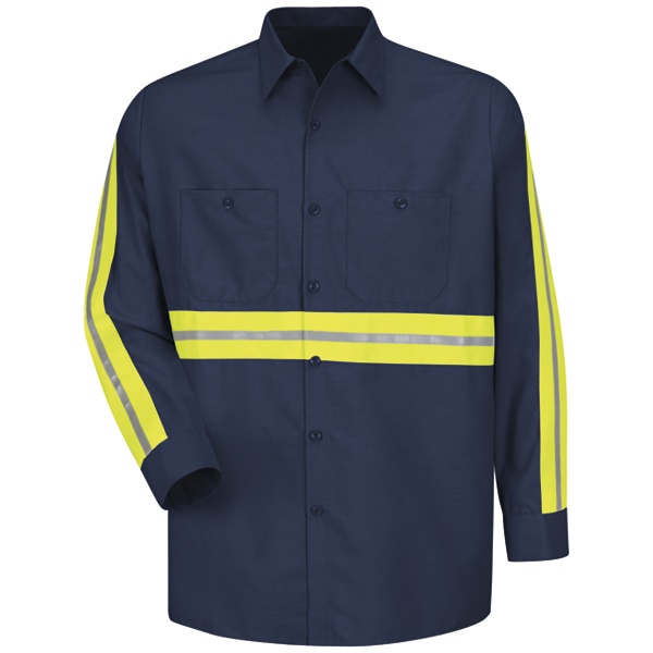 enhanced visibility industrial work shirt