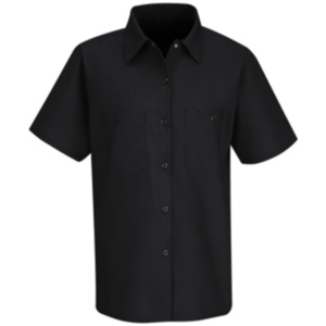 black women's short sleeve work shirt