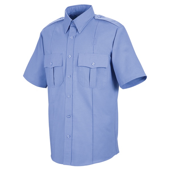blue security short sleeve shirt