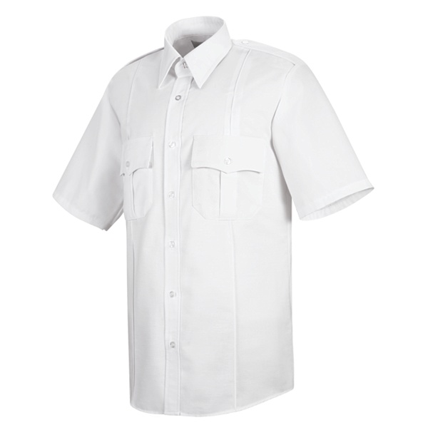 white short sleeve security shirt