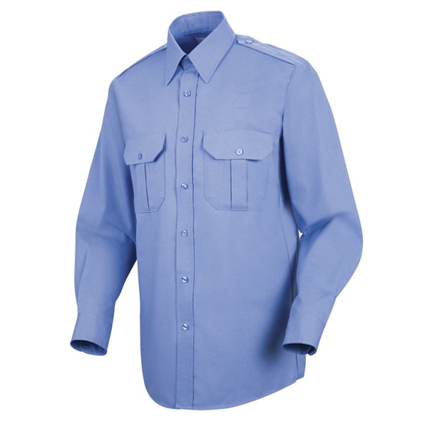 blue security long sleeve shirt