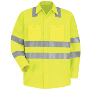 hi visibility yellow work shirt