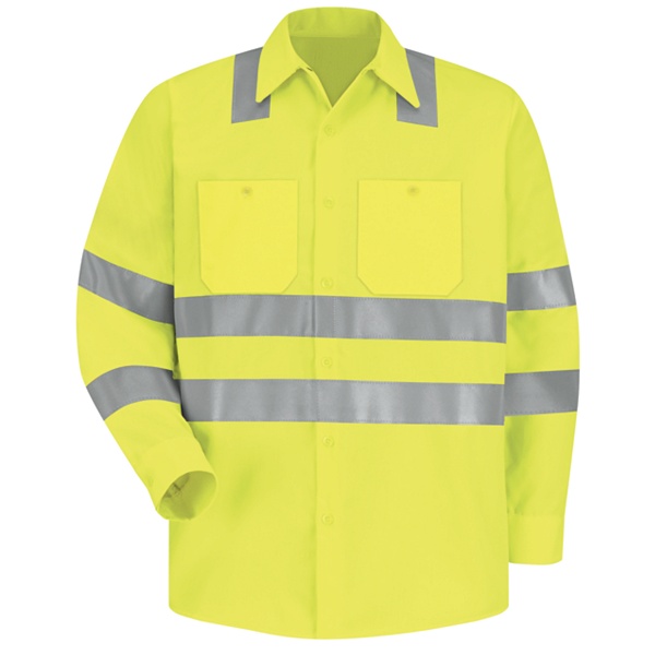 hi visibility yellow work shirt