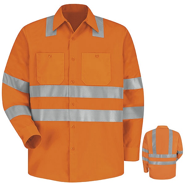 Hi vis orange work shirt