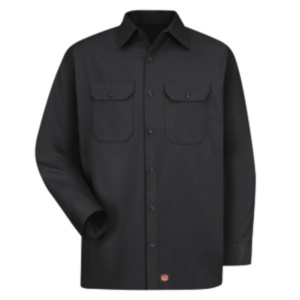 black Men's Utility Uniform Shirt