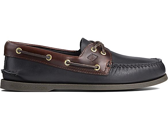 Authentic Original™ Leather Boat Shoe, Black Amaretto, dynamic