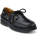 Gold ASV 2-Eye Boat Shoe, Black Leather, dynamic 2