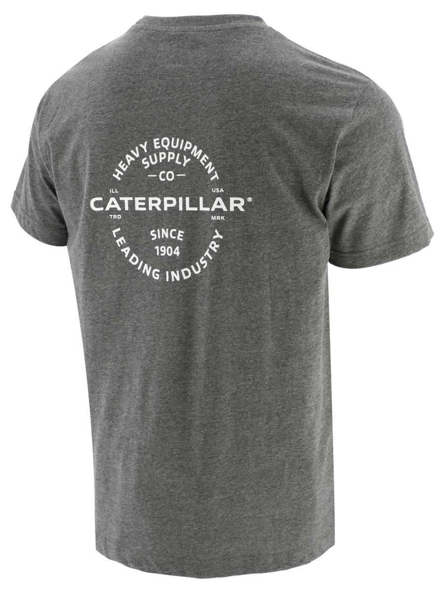 Industry Leader Short Sleeve Pocket Tee, Dark Heather Grey, dynamic 2